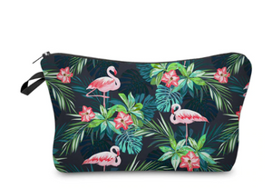 Tropical Flamingo Small Makeup Bag