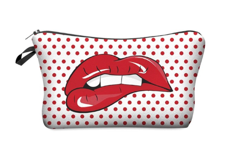 Red Lips Small Makeup Bag