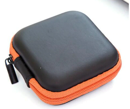 Small Gadget Case - Black/Orange