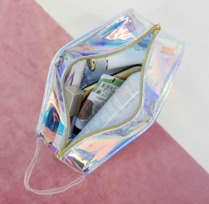 Holographic Transparent Cosmetic Bag