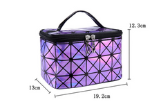 Load image into Gallery viewer, Holographic Large Cosmetic Bag - Purple